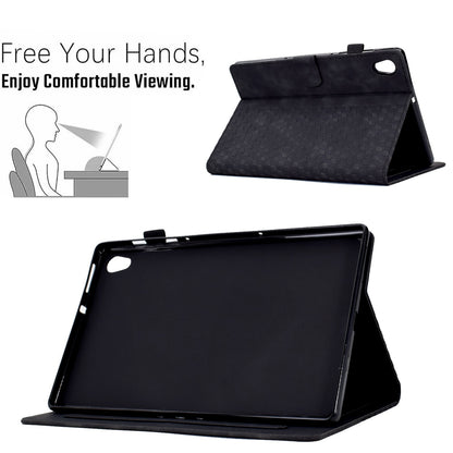 Anti-Fall Case for Lenovo Tab M10 HD Gen 2 (X306X) Pattern Imprinted Protective Folio Flip Cover Auto Wake / Sleep Tablet Leather Case with Card Slots / Stand