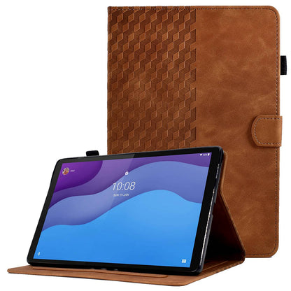 Anti-Fall Case for Lenovo Tab M10 HD Gen 2 (X306X) Pattern Imprinted Protective Folio Flip Cover Auto Wake / Sleep Tablet Leather Case with Card Slots / Stand