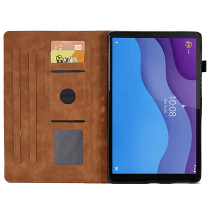 Anti-Fall Case for Lenovo Tab M10 HD Gen 2 (X306X) Pattern Imprinted Protective Folio Flip Cover Auto Wake / Sleep Tablet Leather Case with Card Slots / Stand