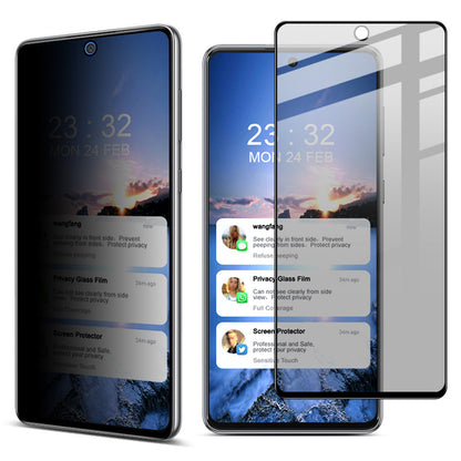 IMAK Screen Protector For Samsung Galaxy A73 5G / A72 5G / 4G Anti-spy Tempered Glass Anti-scratch Full Glue Full Covering Film