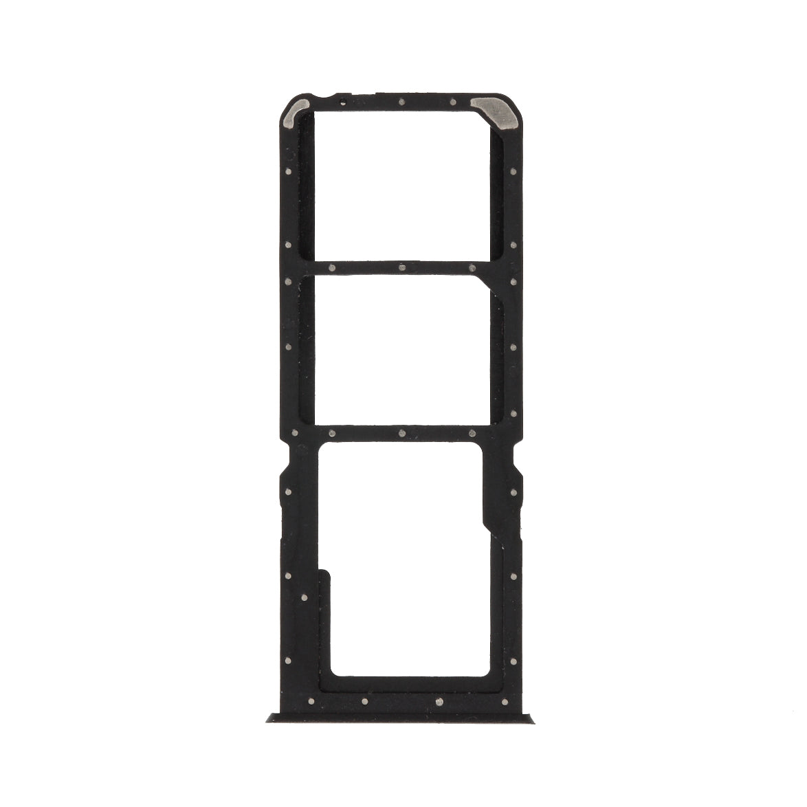 OEM Dual SIM Card + Micro SD Card Tray Holders Part for Oppo A5 - Black
