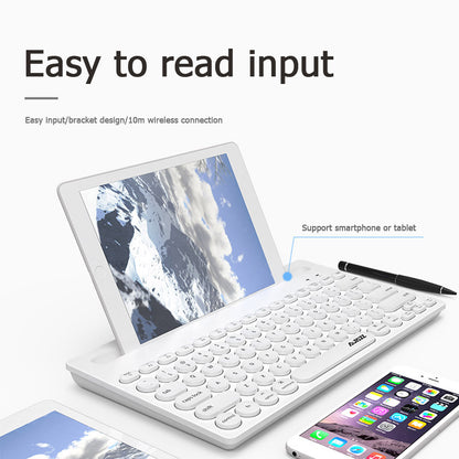 AJAZZ 320i 79 Keys Keyboard Wireless Bluetooth+2.4G Dual Mode Gaming Keyboard for MAC Laptop Notebook