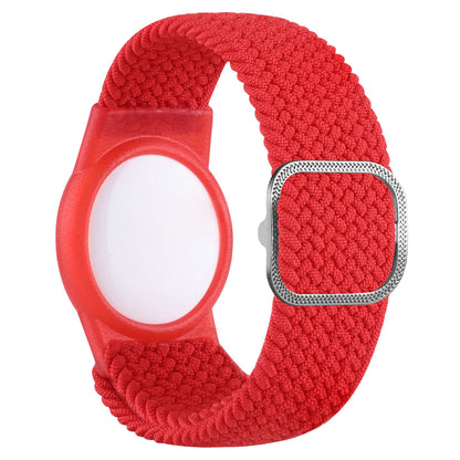 Braided Wrist Band for Apple AirTags, Anti-scratch Protective TPU Cover Kids Strap