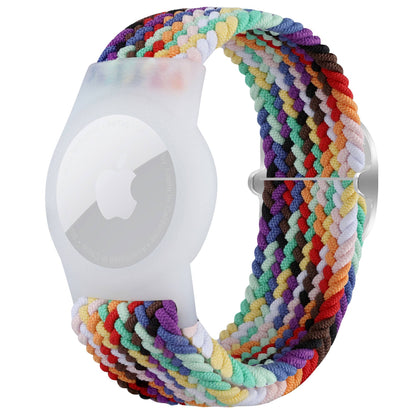 Braided Wrist Band for Apple AirTags, Anti-scratch Protective TPU Cover Kids Strap