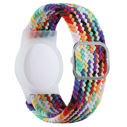 Braided Wrist Band for Apple AirTags, Anti-scratch Protective TPU Cover Kids Strap