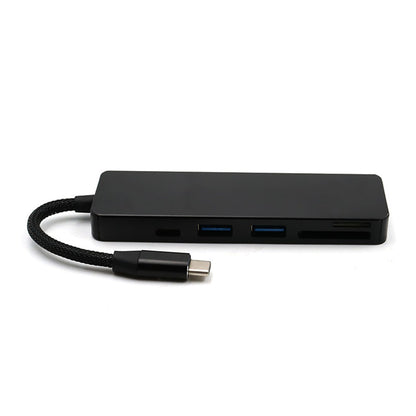 T-551 5 in 1 Type C Multiport Hub Adapter with PD Charging Port USB 3.0 SD/Micro SD Card Reader