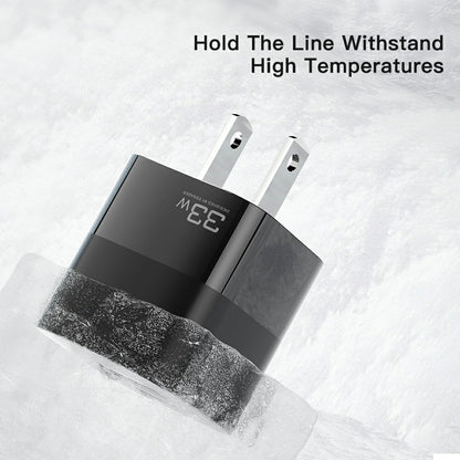ESSAGER 33W GaN Wall Charger Portable Charger Block with USB-A+Type-C Dual Ports Mobile Phone Fast Charging Adapter