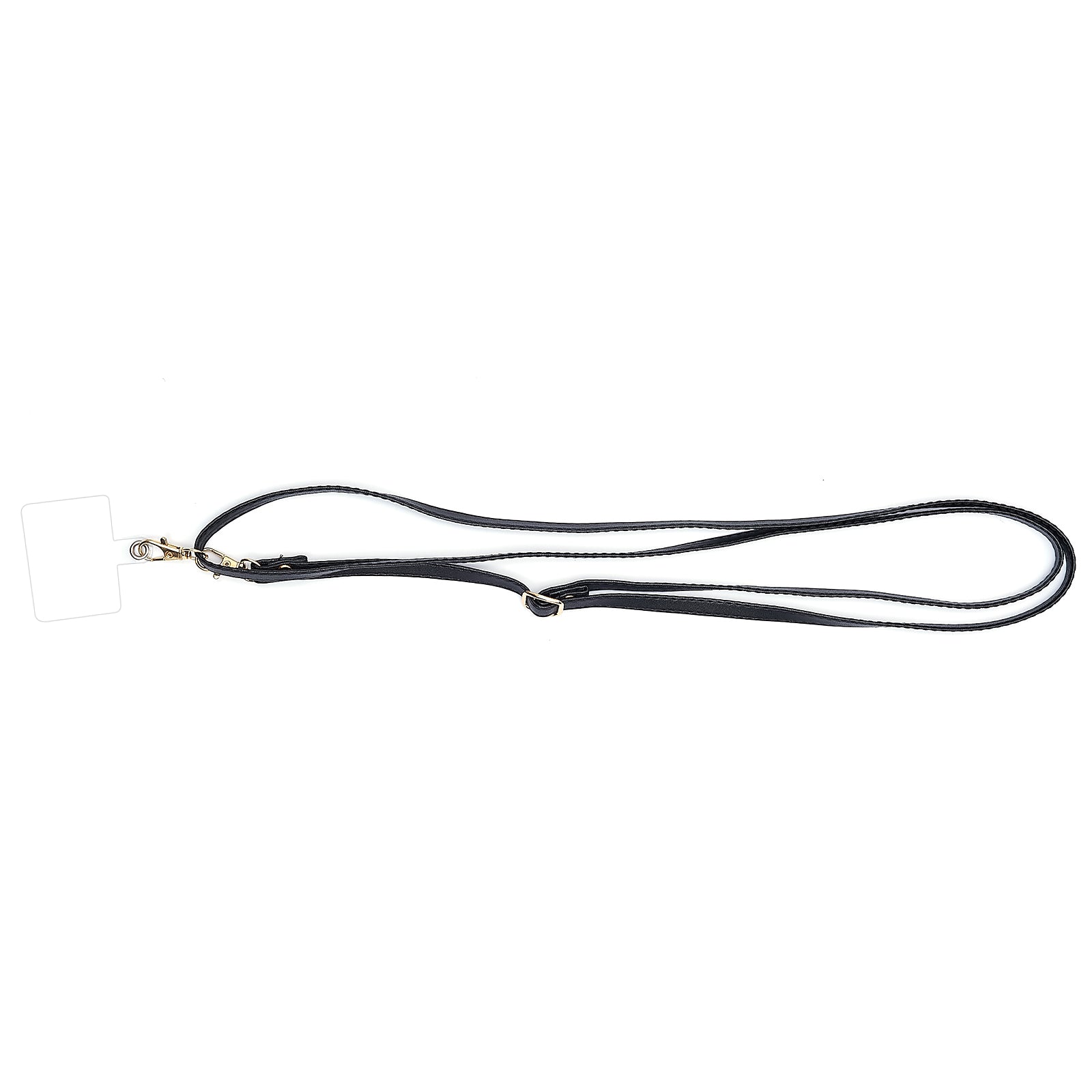 Universal Cell Phone Lanyard Adjustable PU Leather Neck Lanyard Crossbody Neck Strap Wrist Strap with Transparent Pad