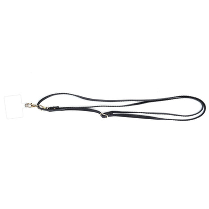 Universal Cell Phone Lanyard Adjustable PU Leather Neck Lanyard Crossbody Neck Strap Wrist Strap with Transparent Pad