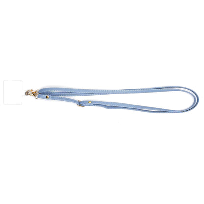 Universal Cell Phone Lanyard Adjustable PU Leather Neck Lanyard Crossbody Neck Strap Wrist Strap with Transparent Pad