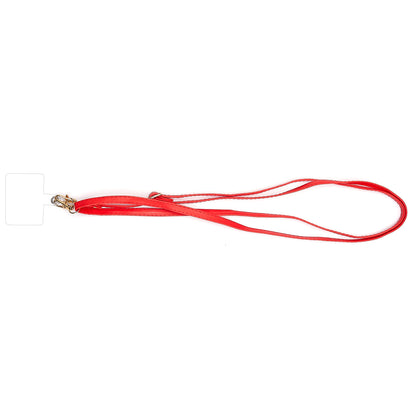 Universal Cell Phone Lanyard Adjustable PU Leather Neck Lanyard Crossbody Neck Strap Wrist Strap with Transparent Pad