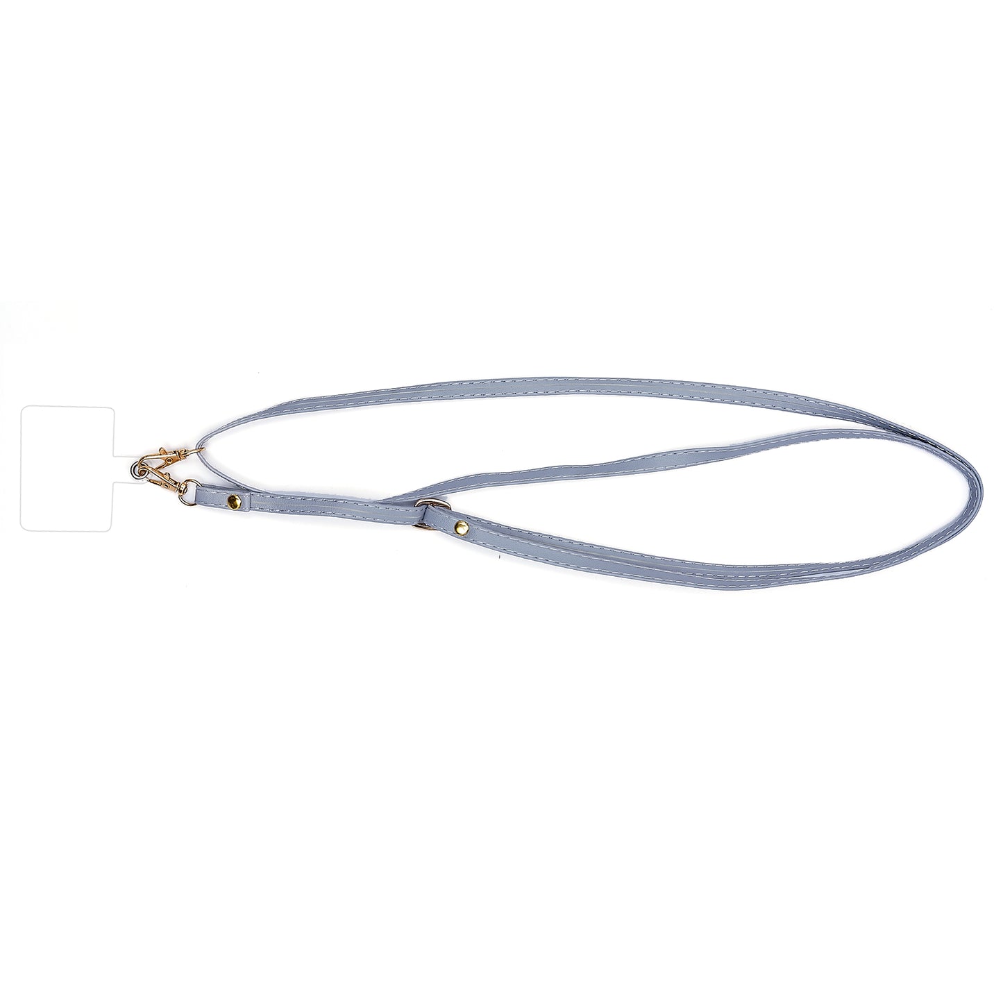 Universal Cell Phone Lanyard Adjustable PU Leather Neck Lanyard Crossbody Neck Strap Wrist Strap with Transparent Pad