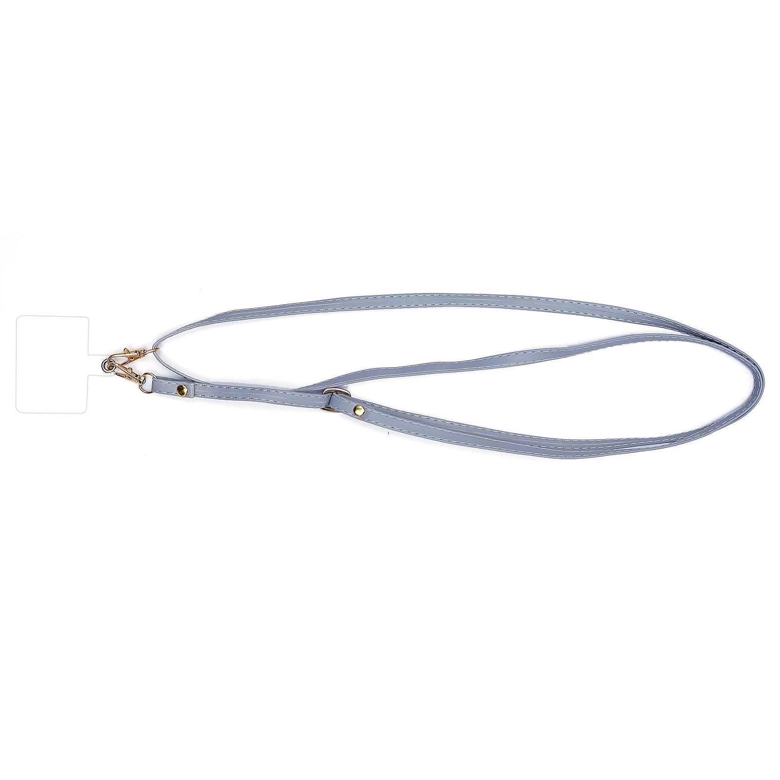 Universal Cell Phone Lanyard Adjustable PU Leather Neck Lanyard Crossbody Neck Strap Wrist Strap with Transparent Pad