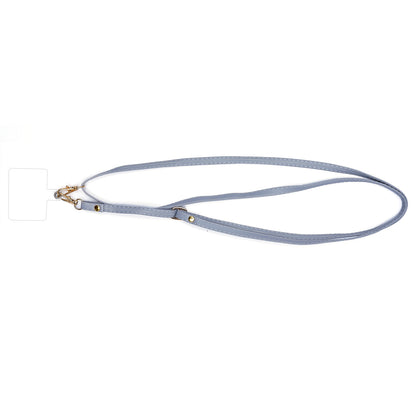 Universal Cell Phone Lanyard Adjustable PU Leather Neck Lanyard Crossbody Neck Strap Wrist Strap with Transparent Pad