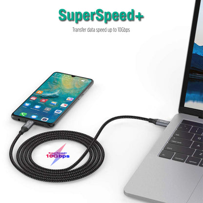 0.5m USB-C Male to USB-C Male Cable 4K 20Gbps PD100W 5A/20V Fast Charging Cord for Macbook Pro