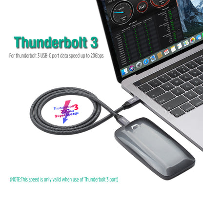 0.5m USB-C Male to USB-C Male Cable 4K 20Gbps PD100W 5A/20V Fast Charging Cord for Macbook Pro