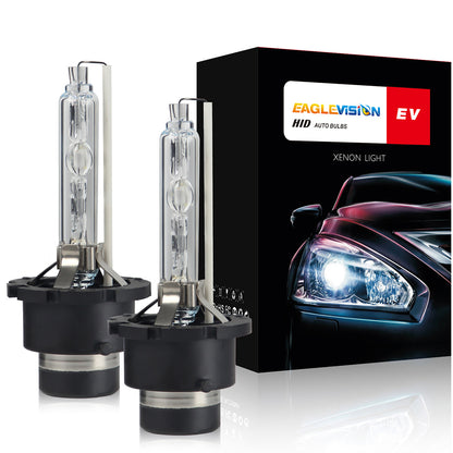 1 Pair EAGLEVISION D2S B0006 Xenon Headlight 6000K Diamond White HID Bulbs
