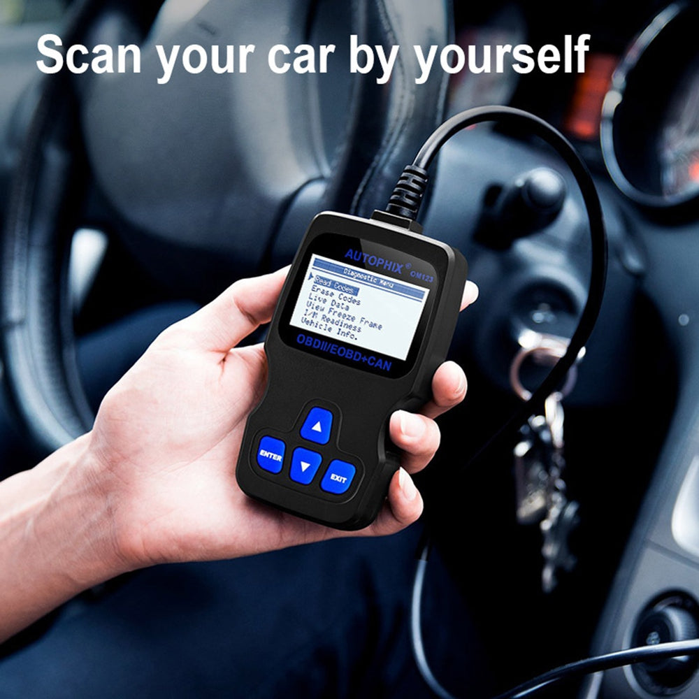 AUTOPHIX OM123 Portable OBD2 Scanner Car Diagnostic Tool Automotive Scanner EOBD Code Reader