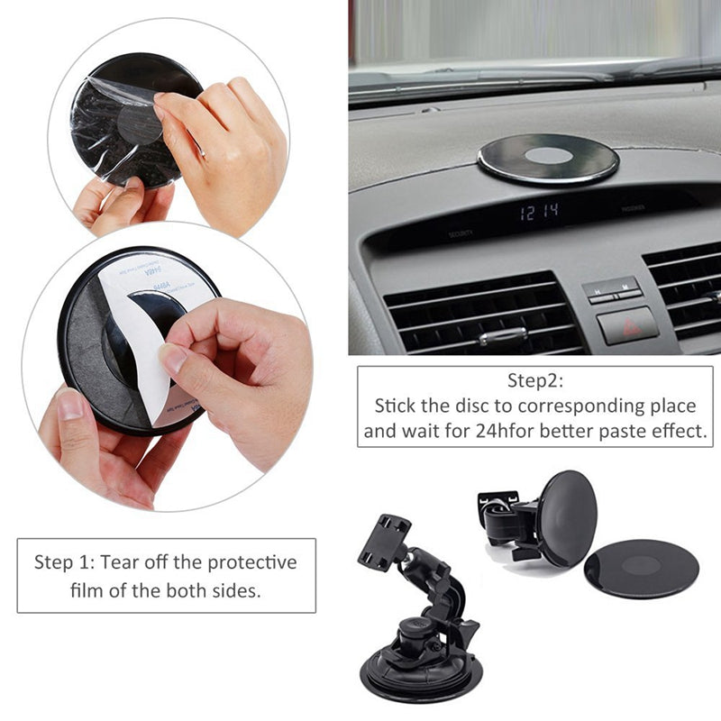 DP015 Round Sticky Adhesive Mounting Pad for Car Dashboard Suction Cup GPS Suction Mount (Size: L)