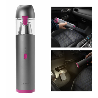 MOMAX MICRO CLEANSE Mini Vacuum Cleaner Cordless Handheld Car Cleaner Portable Home Office High Power 6000Pa Cleaning Tool - Dark Grey