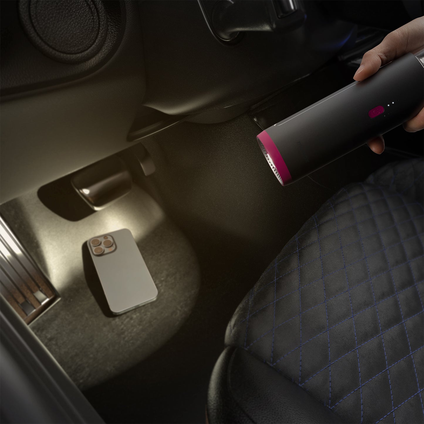 MOMAX MICRO CLEANSE Mini Vacuum Cleaner Cordless Handheld Car Cleaner Portable Home Office High Power 6000Pa Cleaning Tool - Dark Grey