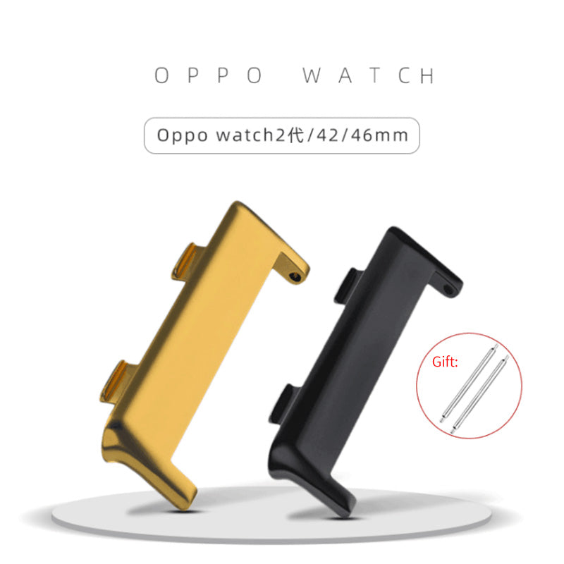 1 Pair High Quality Stainless Steel Adapter Watch Strap Connector for Oppo Watch 2 42mm