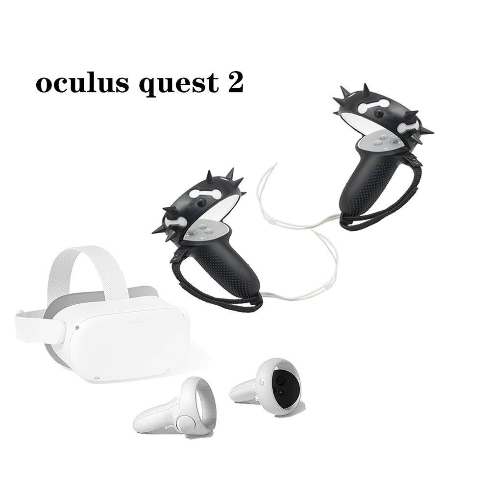 1 Pair Silicone Anti-slip Anti-drop Protective Grip Cover VR Controller Handle Sleeve Case for Oculus Quest 2