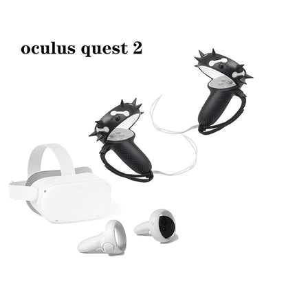 1 Pair Silicone Anti-slip Anti-drop Protective Grip Cover VR Controller Handle Sleeve Case for Oculus Quest 2