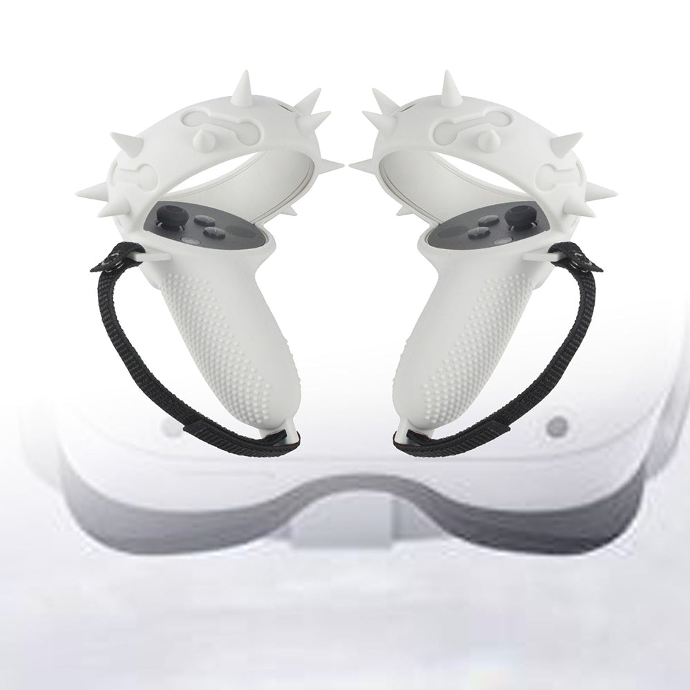 1 Pair Silicone Anti-slip Anti-drop Protective Grip Cover VR Controller Handle Sleeve Case for Oculus Quest 2