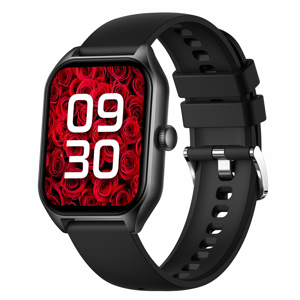 H40 1.85 inch Square Screen Smart Watch Multi-Sport Mode Fitness Bracelet Support Bluetooth Talking, Heart Rate, Sleep Monitoring (Silicone Strap)