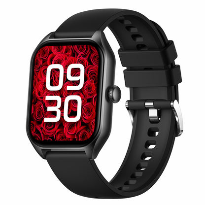 H40 1.85 inch Square Screen Smart Watch Multi-Sport Mode Fitness Bracelet Support Bluetooth Talking, Heart Rate, Sleep Monitoring (Silicone Strap)