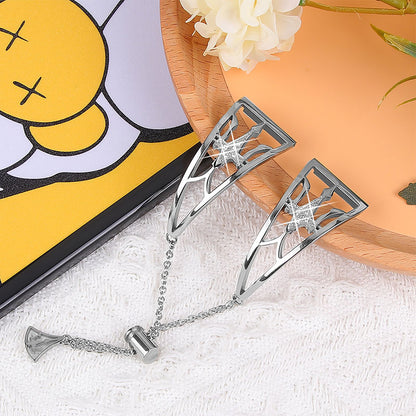 Hollow Out Crown Shaped Rhinestone Watch Band Stainless Steel Adjustable Slide Bracelet Wristband Strap for Samsung Gear S3 Classic/S3 Frontier