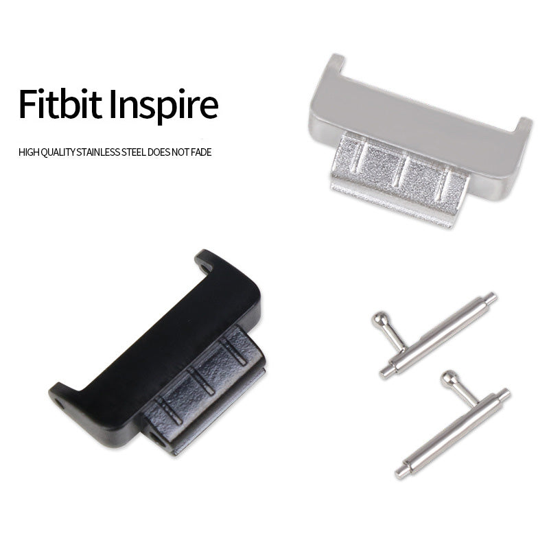 1 Pair 14mm Stainless Steel Watch Strap Band Connector Adapter for Fitbit Inspire/Fitbit Inspire HR