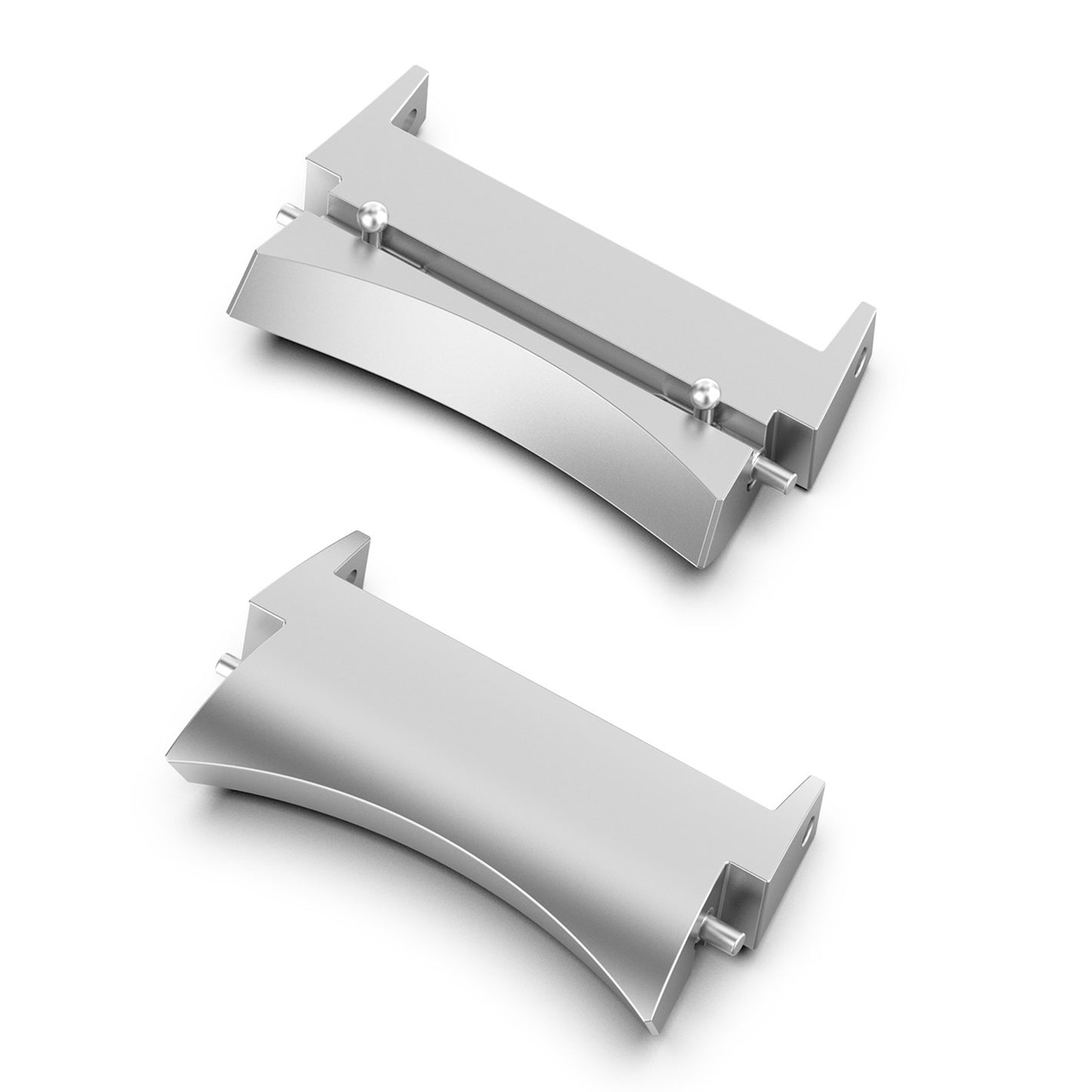 1 Pair 20mm Watch Band Connector Stainless Steel Wrist Strap Adapter for Samsung Galaxy Watch4 40mm/44mm / Watch4 Classic 42mm/46mm