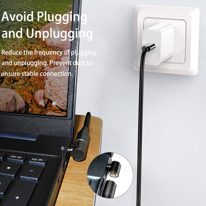 USB-C to 3.5x1.35mm for Asus/Fujitsu Laptop, 1.8m PD 100W Magnetic Notebook Connector Quick Charging Adapter E-Mark Chip Speedy DC Cable Not Hurt the Battery