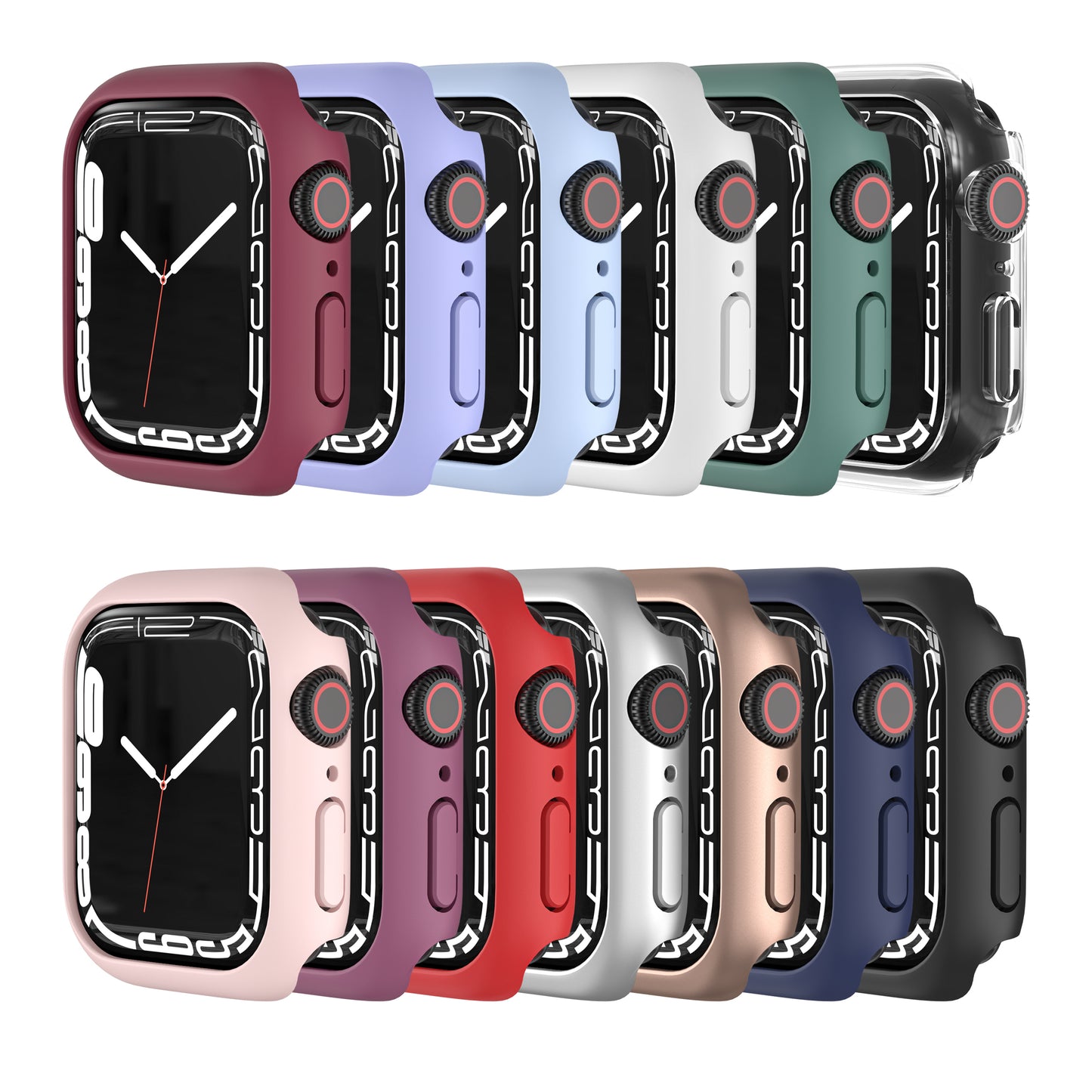 Hard PC Smart Watch Case Frame Protector for Apple Watch Series 7 / 8 41mm
