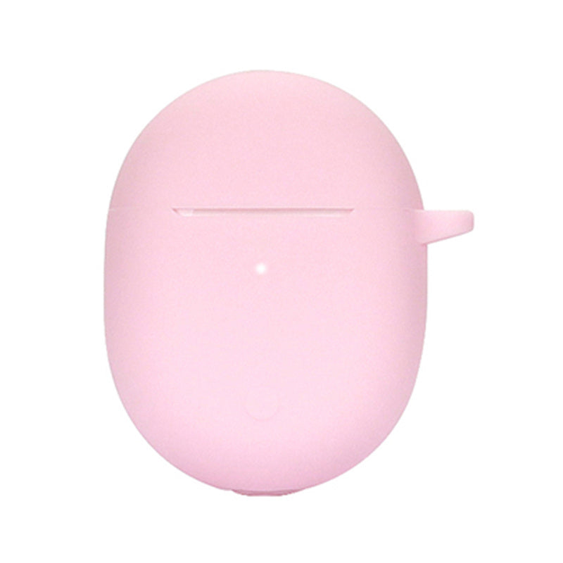 Dust-proof Earphone Silicone Case for Redmi Buds 4, Bluetooth Earbuds Charging Box Anti-scratch Cover with Hanging Buckle