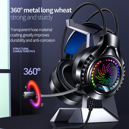 YINDAIO Q7 Deep Bass DTS 7.1 Surrounded Sound Colorful Light Wired Gaming Headphone with Microphone