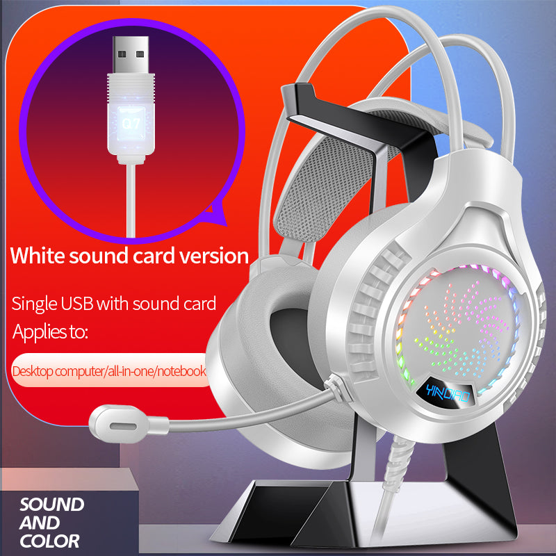 YINDAIO Q7 Deep Bass DTS 7.1 Surrounded Sound Colorful Light Wired Gaming Headphone with Microphone