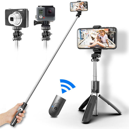 SELFIESHOW L02 Wireless Bluetooth Control Cellphone Selfie Stick 1 Meter Length Tripod Stand