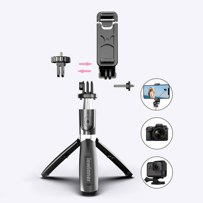 SELFIESHOW L02 Wireless Bluetooth Control Cellphone Selfie Stick 1 Meter Length Tripod Stand