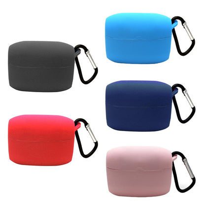 Durable Silicone Protective Case with Carabiner for Jabra Elite 65t / Elite Active 65t Bluetooth Earphones