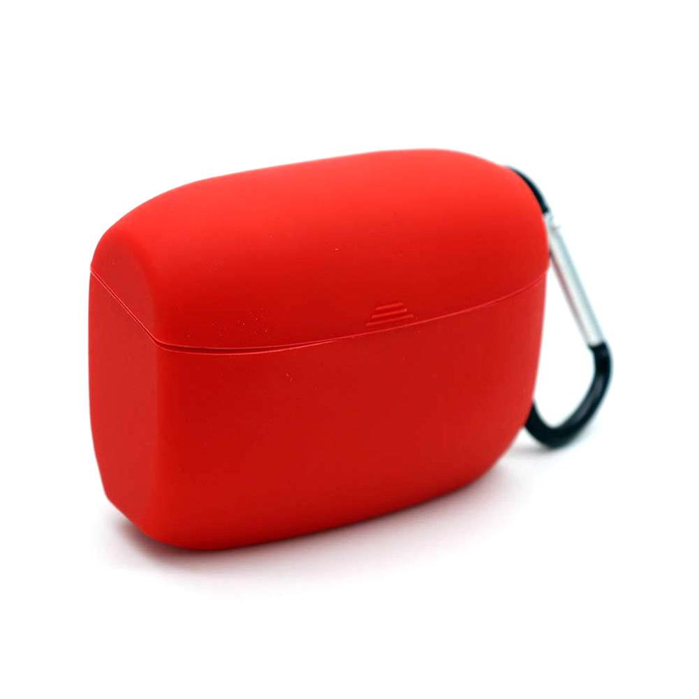 Durable Silicone Protective Case with Carabiner for Jabra Elite 65t / Elite Active 65t Bluetooth Earphones