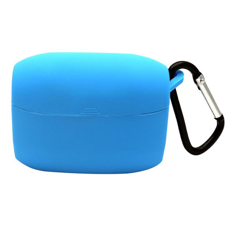 Durable Silicone Protective Case with Carabiner for Jabra Elite 65t / Elite Active 65t Bluetooth Earphones