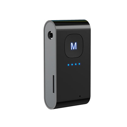 BR02 Bluetooth 5.0 Receiver Transmitter AUX TF Card Audio Adapter with Battery Indicator