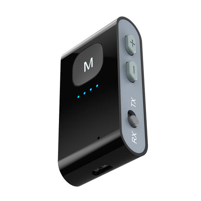 BR02 Bluetooth 5.0 Receiver Transmitter AUX TF Card Audio Adapter with Battery Indicator