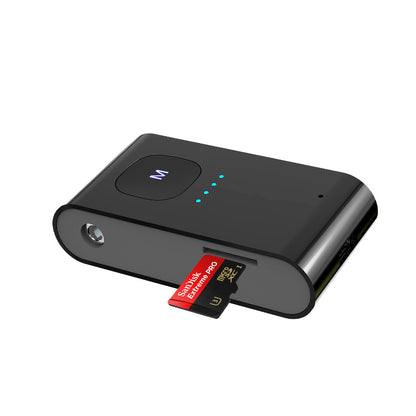 BR02 Bluetooth 5.0 Receiver Transmitter AUX TF Card Audio Adapter with Battery Indicator