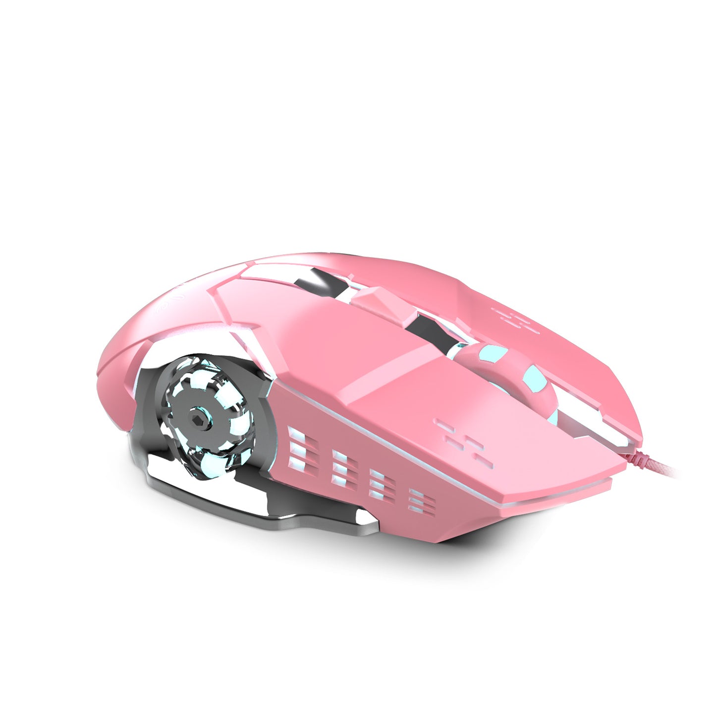 HXSJ Pink Game Playing 3200dpi White Light Mouse