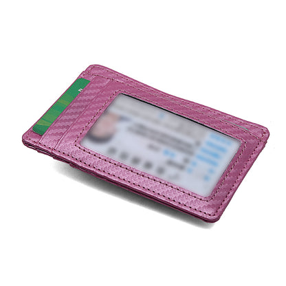 Carbon Fiber Texture Minimalist Wallet Card Holder 2 in 1 Portable Slim Case for AirTag