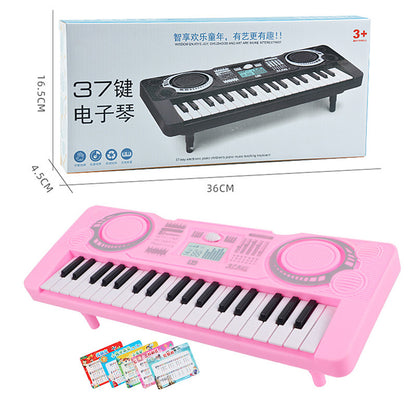 0815 37 Keys Electronic Piano Keyboard Battery Powered Musical Instrument Kids Gift